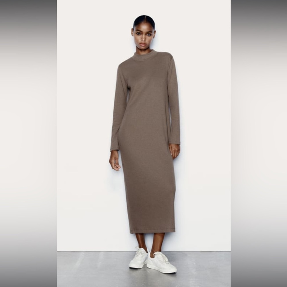 Zara minimalist cotton midi dress